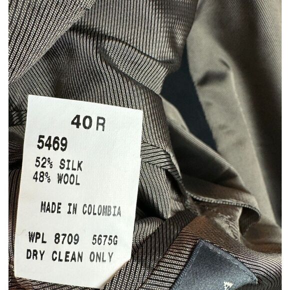 OSCAR DE LA RENTA gray silk wool mens suit jacket blazer 40R NWOT - Picture 10 of 10